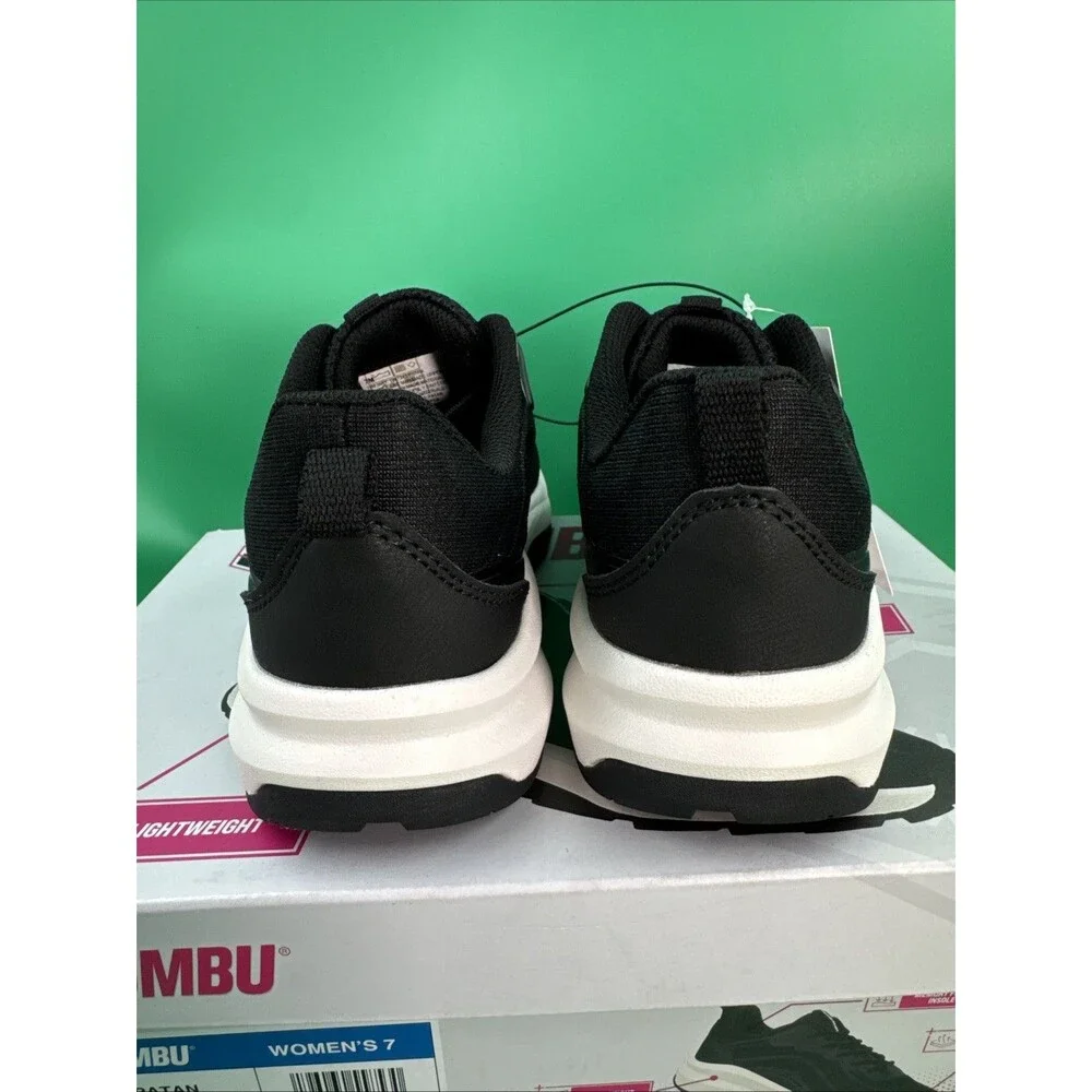 Khombu Women's Patan Black Sneakers Lightweight Memory Foam Breathable Sz 7 New